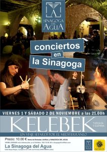 cartel conciertos en la sinagoga  KELEBEK 1Y 2 NOVIEMBRE 2013 opt